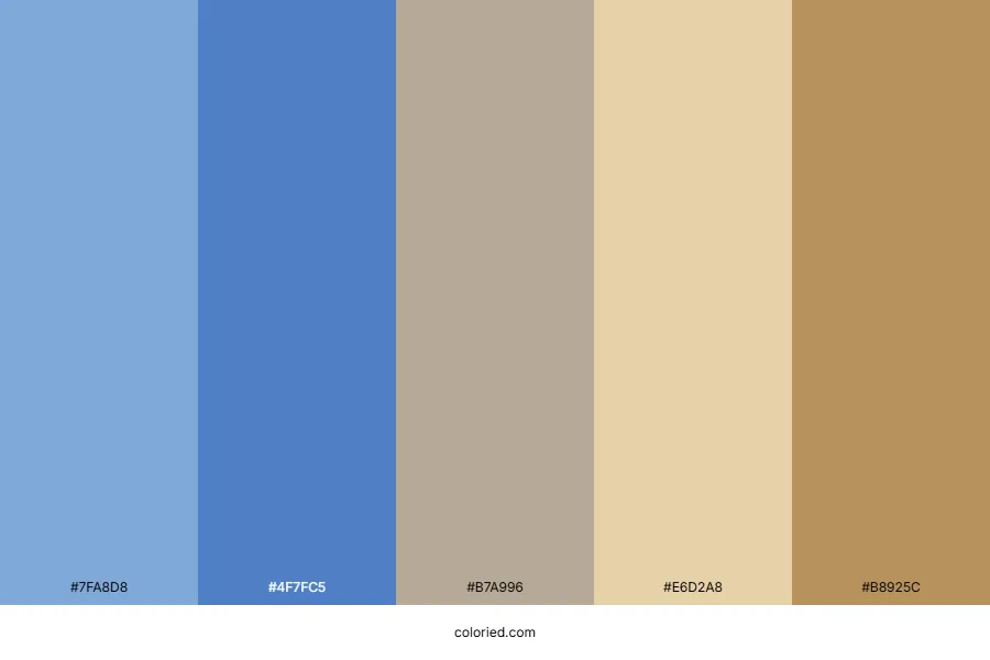 Blue and Cream Color Palette