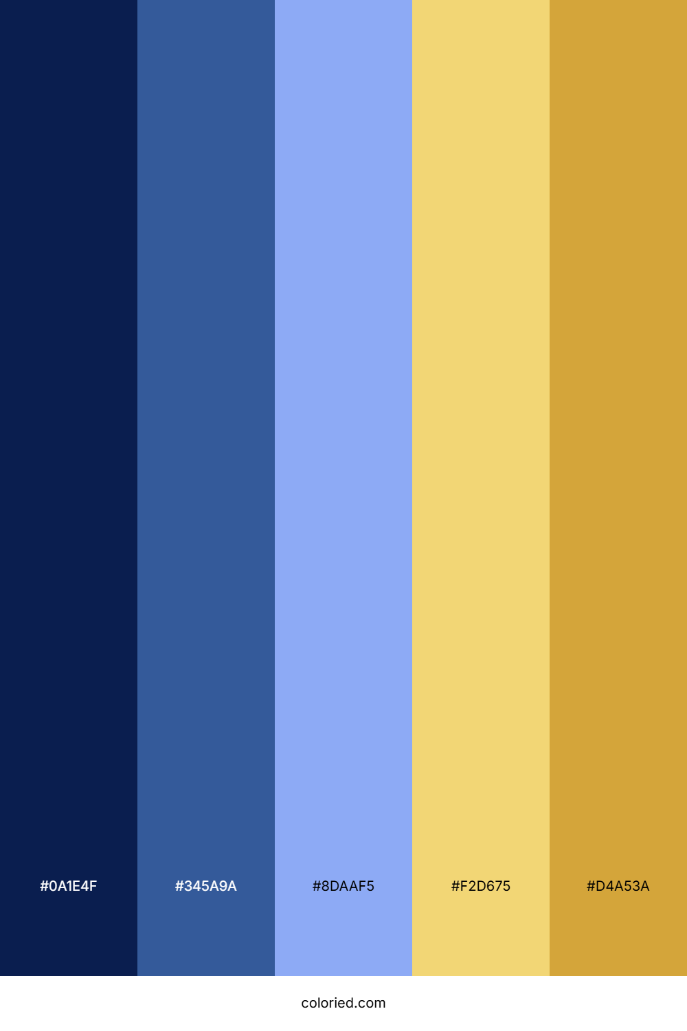Blue and Gold Color Palette