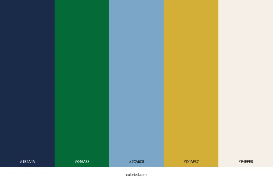 Blue and Green Wedding Color Palette