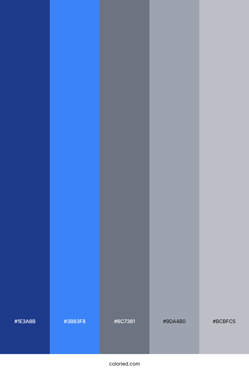 Blue and Grey Gradient Color Palette