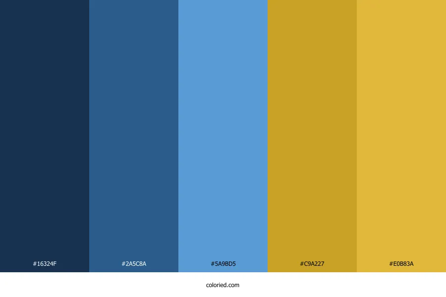 Blue and Mustard Color Palette