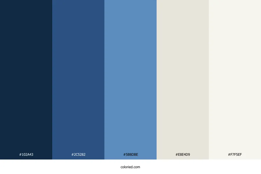 Blue and Off White Color Palette