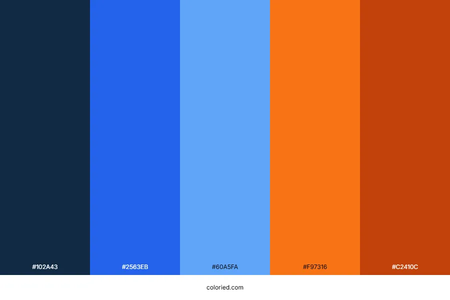 Blue and Orange Color Palette