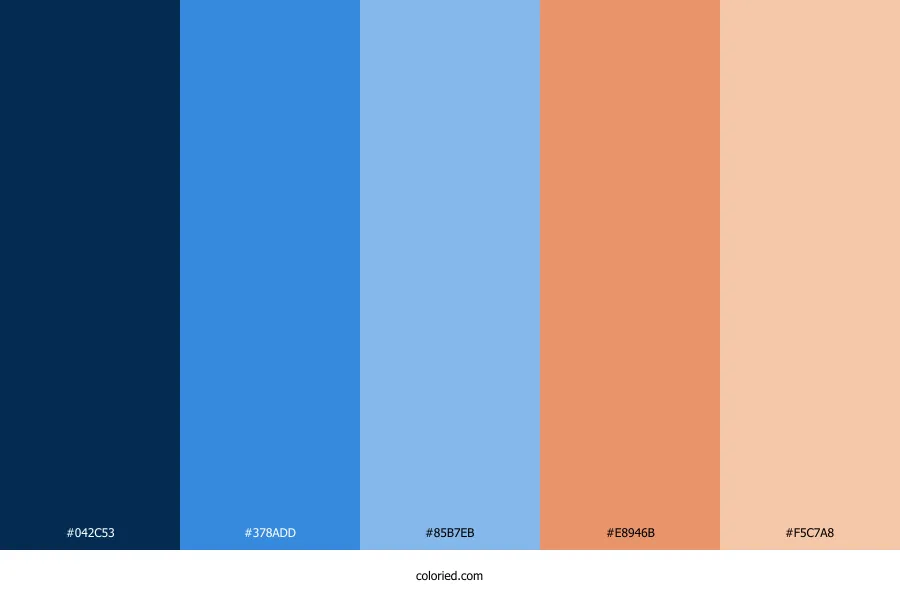Blue and Peach Color Palette