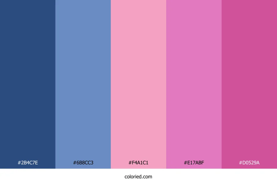 Blue and Pink Color Palette