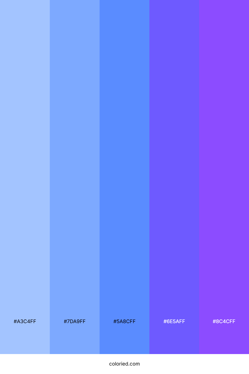 Blue and Purple Gradient Color Palette