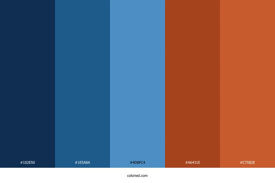 Blue and Rust Color Palette