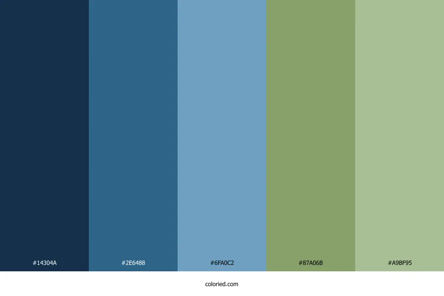 Blue and Sage Green Color Palette