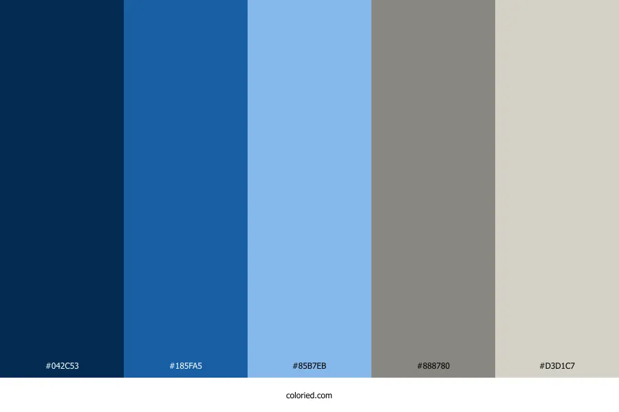 Blue and Silver Color Palette
