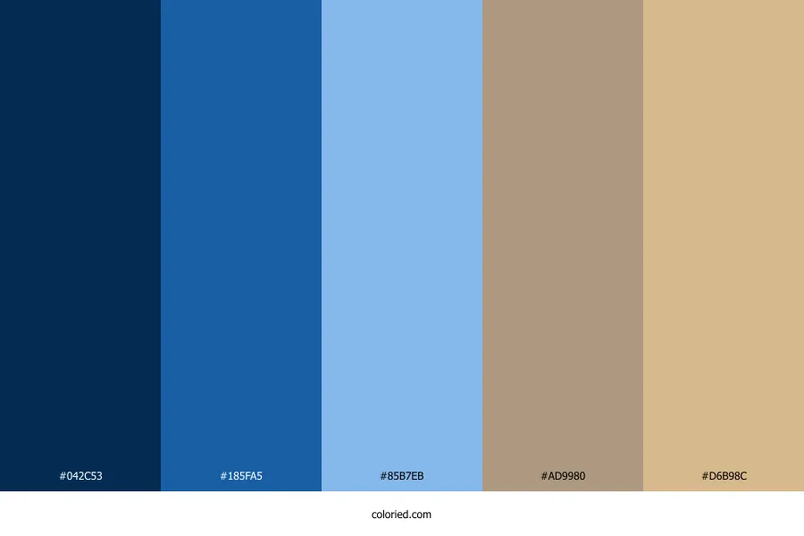 Blue and Tan Color Palette