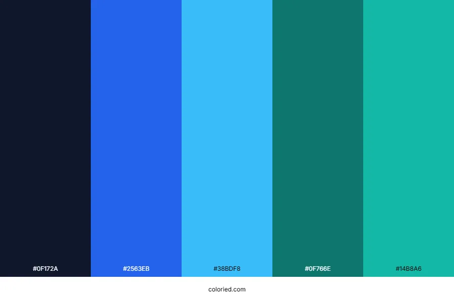 Blue and Teal Color Palette