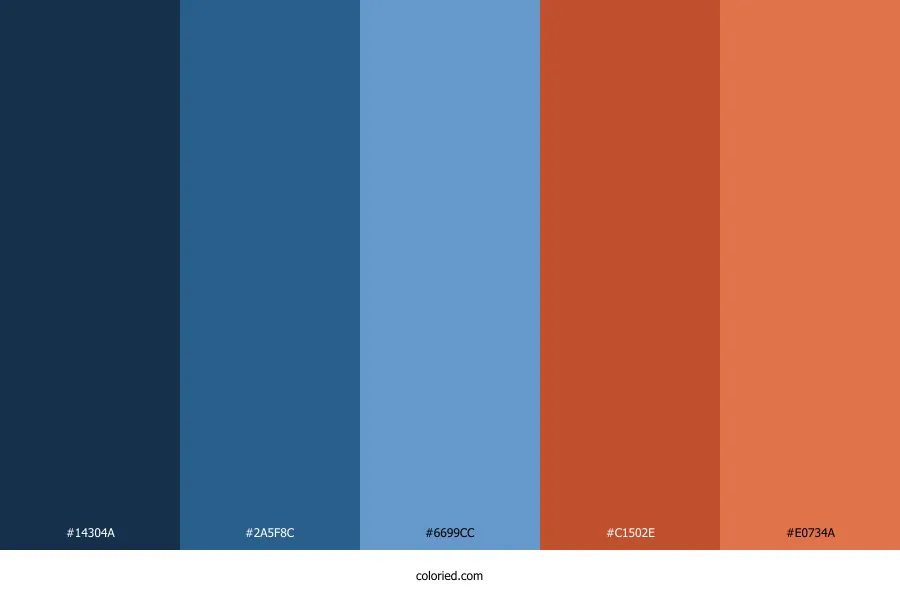 Blue and Terracotta Color Palette