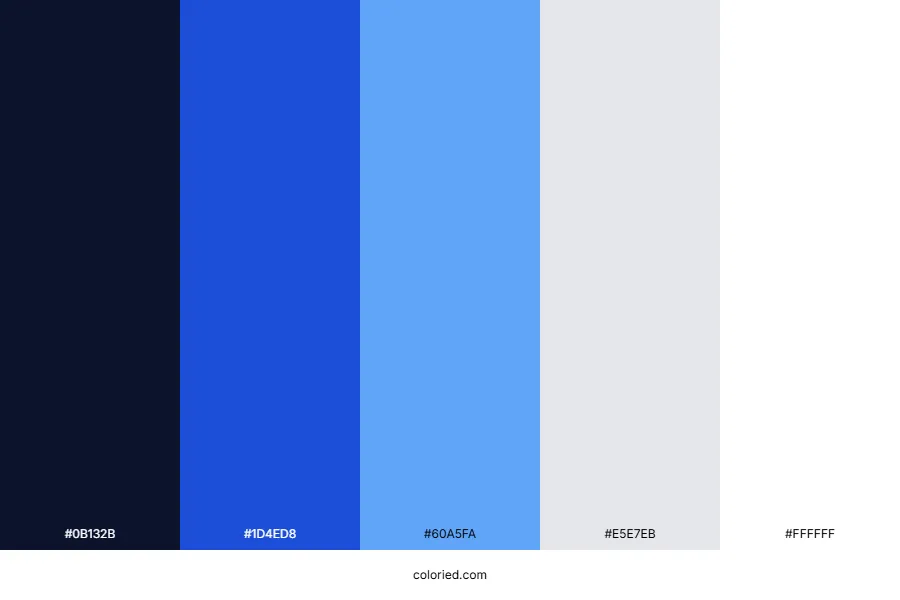 Blue and White Color Palette