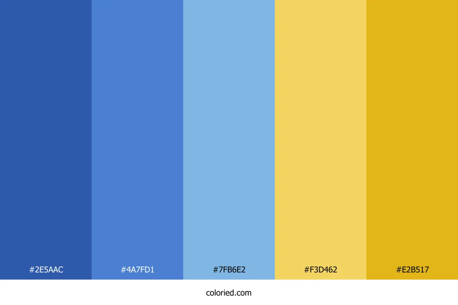 Blue and Yellow Color Palette