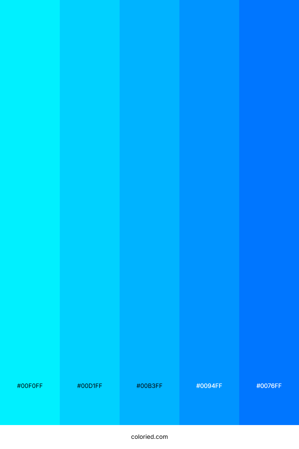 Blue Aqua Gradient Color Palette