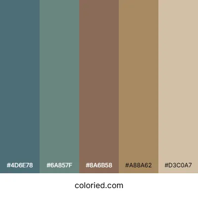 Blue Autumn Color Palette