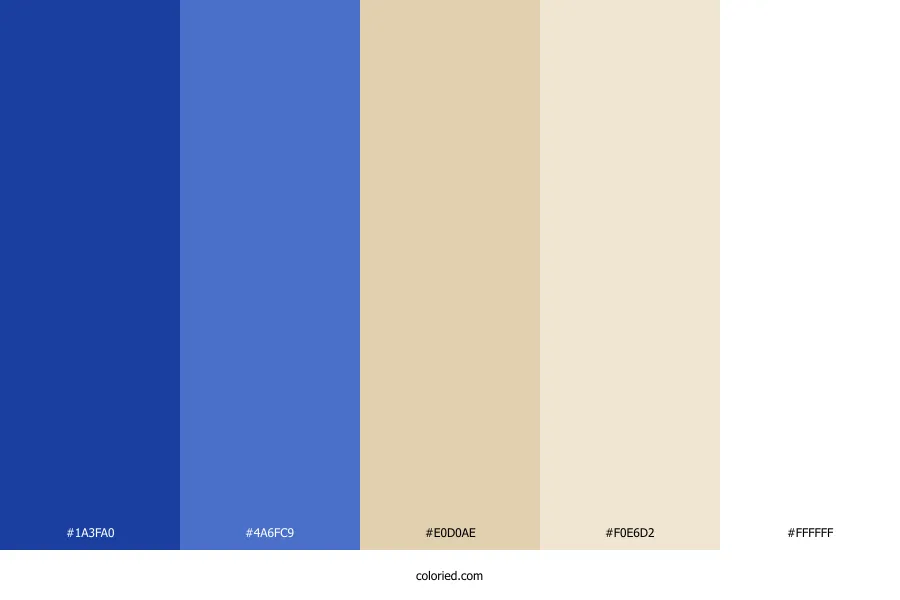 Blue Beige White Color Palette