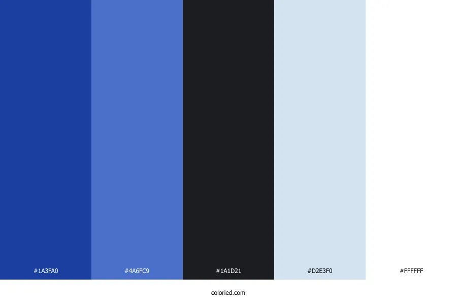 Blue Black and White Color Palette