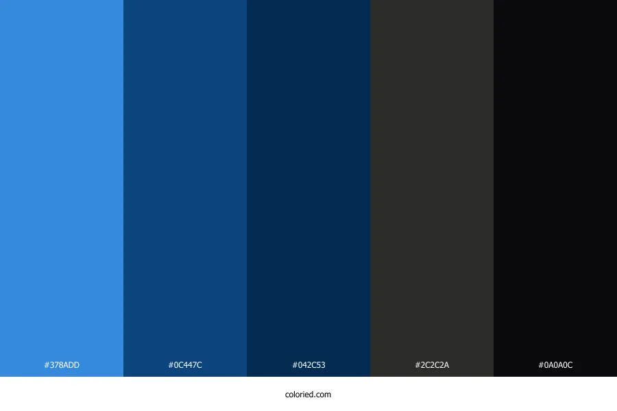 Blue Black Color Palette