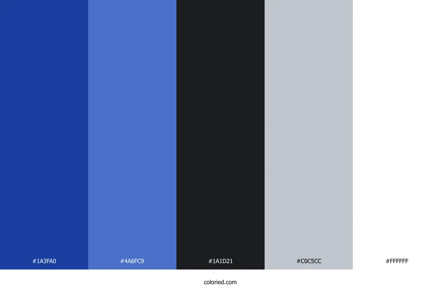 Blue Black White Color Palette