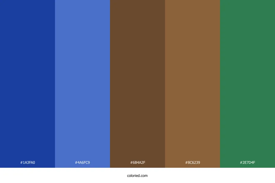 Blue Brown Green Color Palette