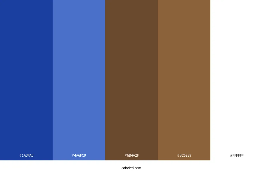 Blue Brown White Color Palette