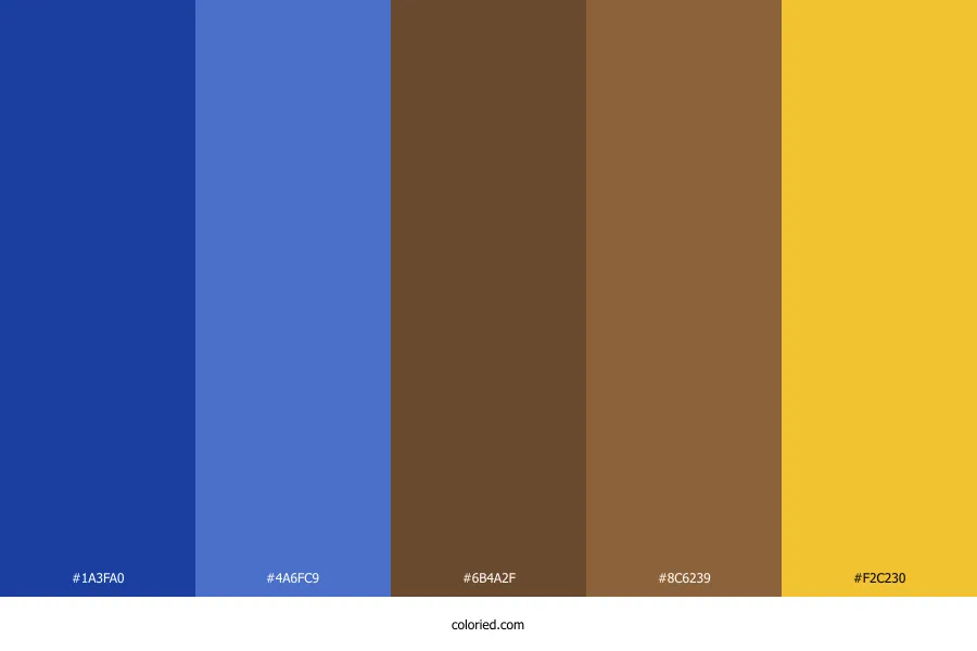 Blue Brown Yellow Color Palette