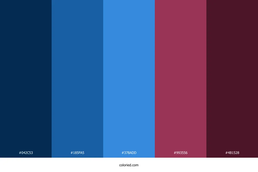 Blue Burgundy Color Palette