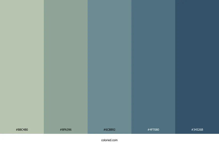 Blue Earth Tone Color Palette