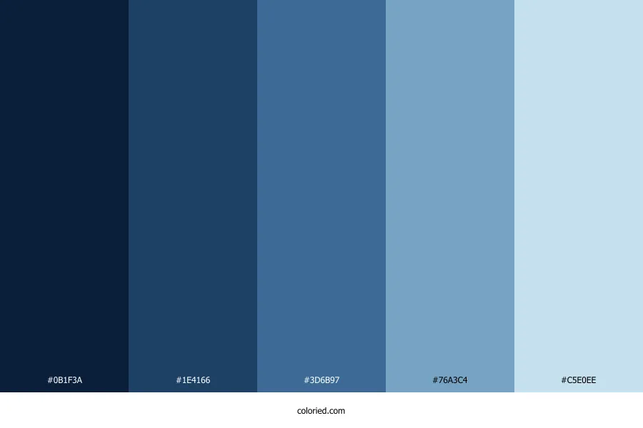Blue Fade Color Palette