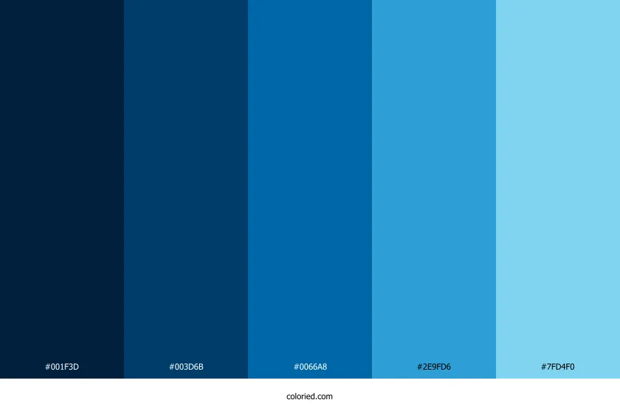 Blue Fire Color Palette