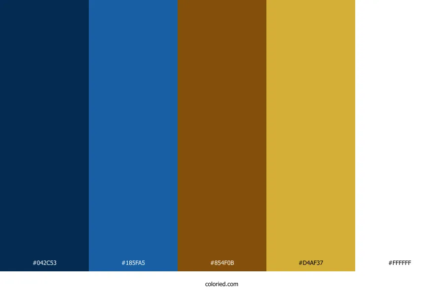 Blue Gold and White Color Palette