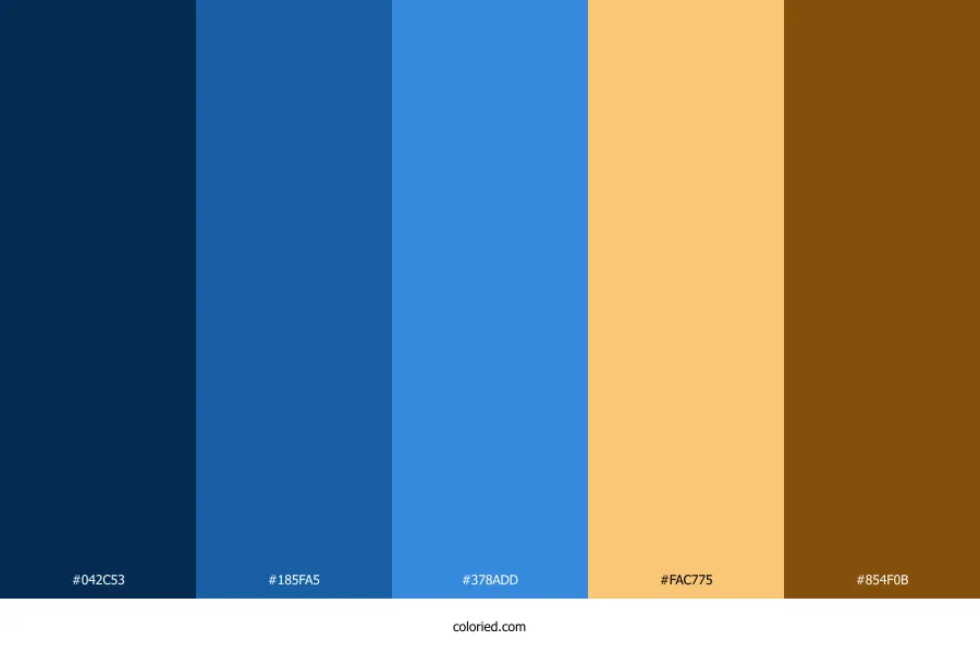 Blue Gold Color Palette