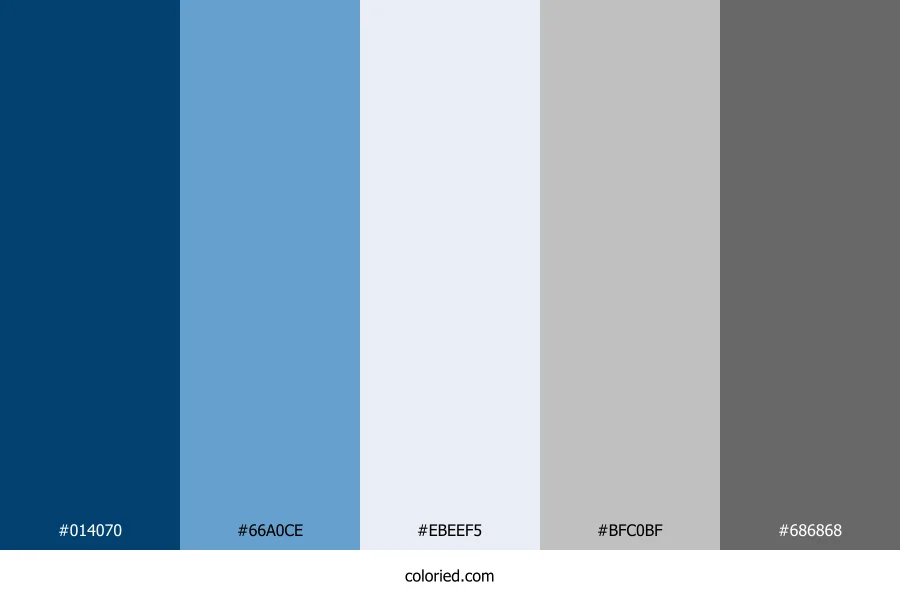 Blue Gray and Deep Blue Color Palette