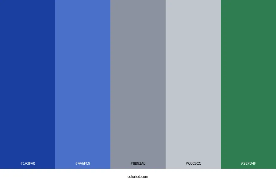 Blue Gray Green Color Palette