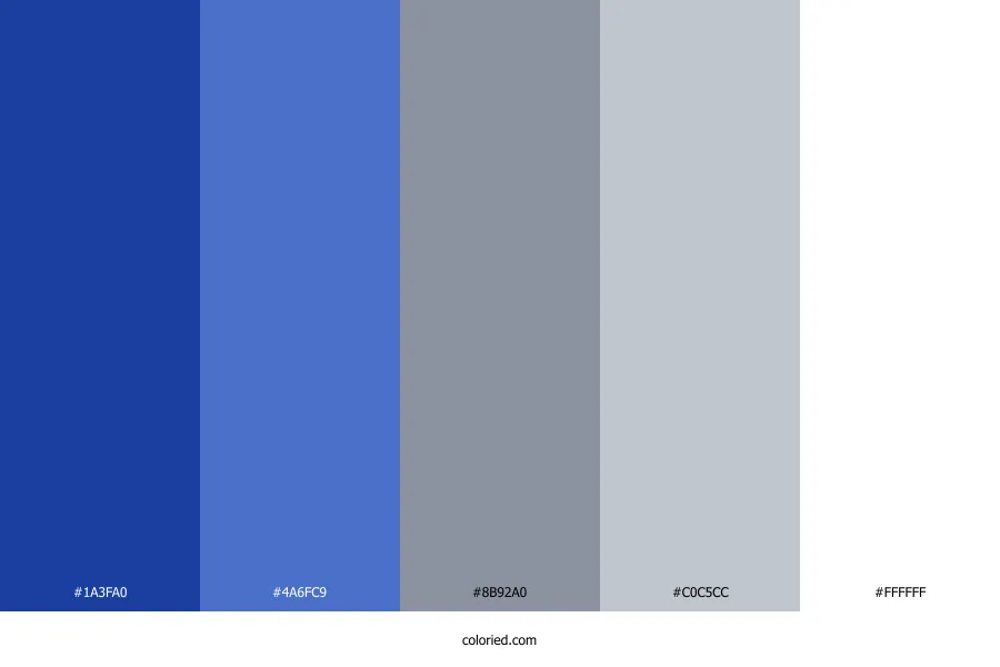Blue Gray White Color Palette
