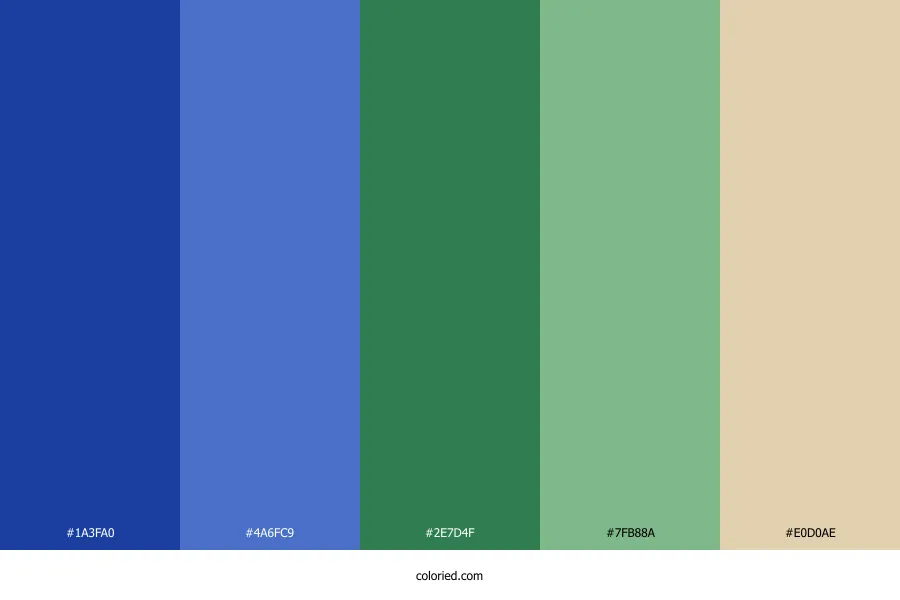 Blue Green Beige Color Palette