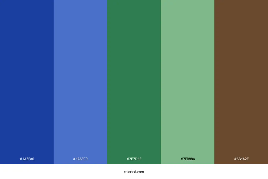 Blue Green Brown Color Palette