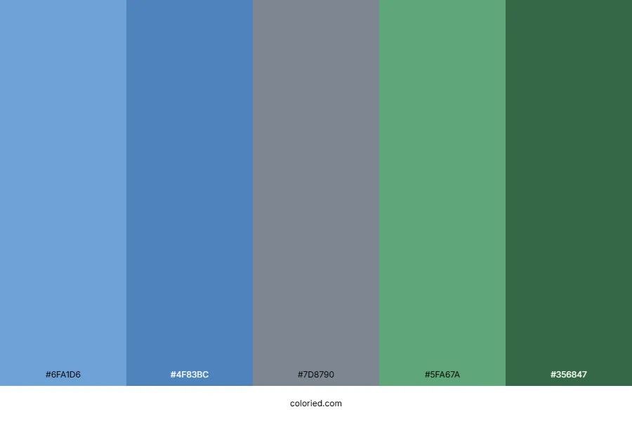 Blue Green Grey Color Palette