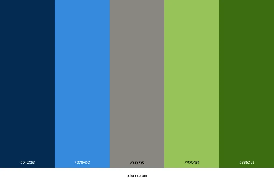 Blue Green Neutral Color Palette