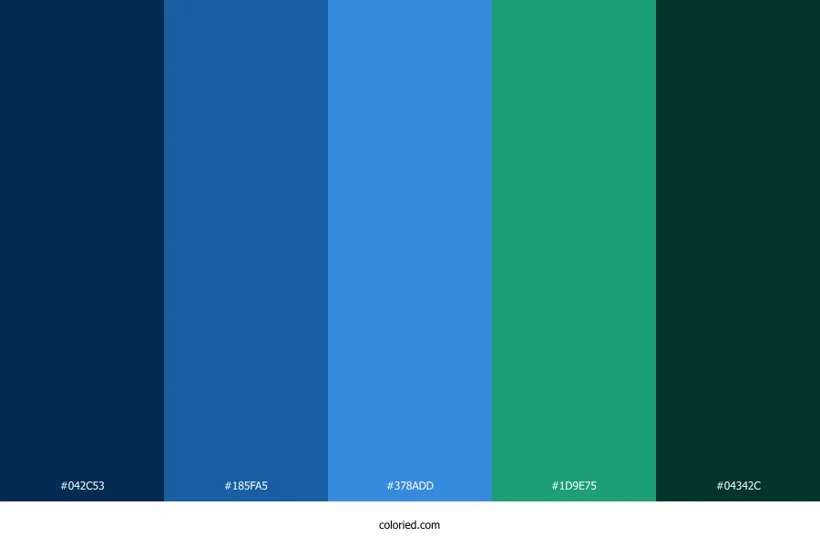 Blue Green Veins Color Palette