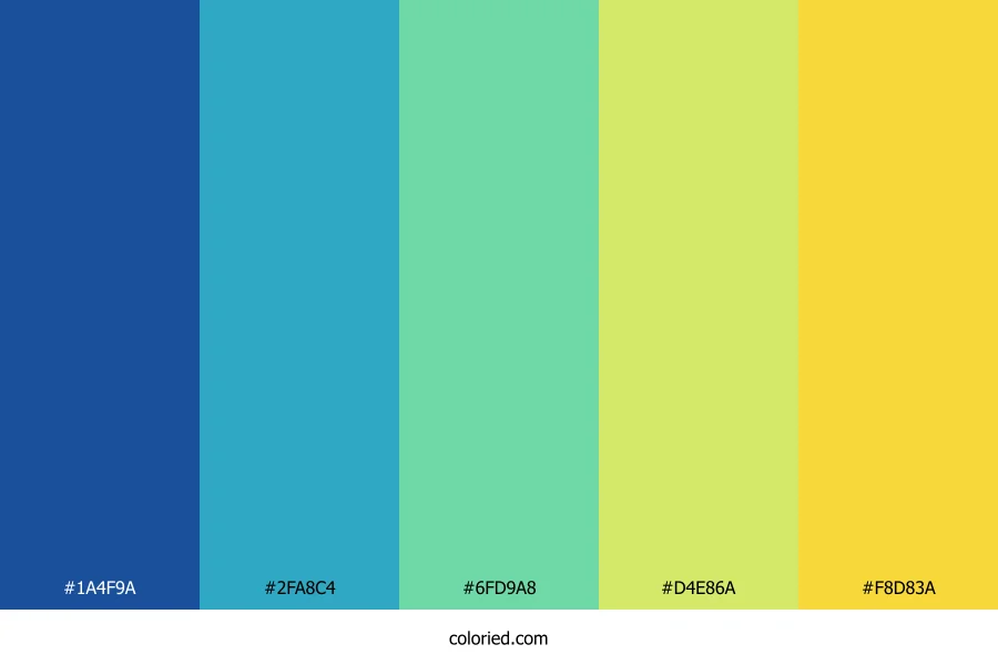 Blue Green Yellow Color Palette