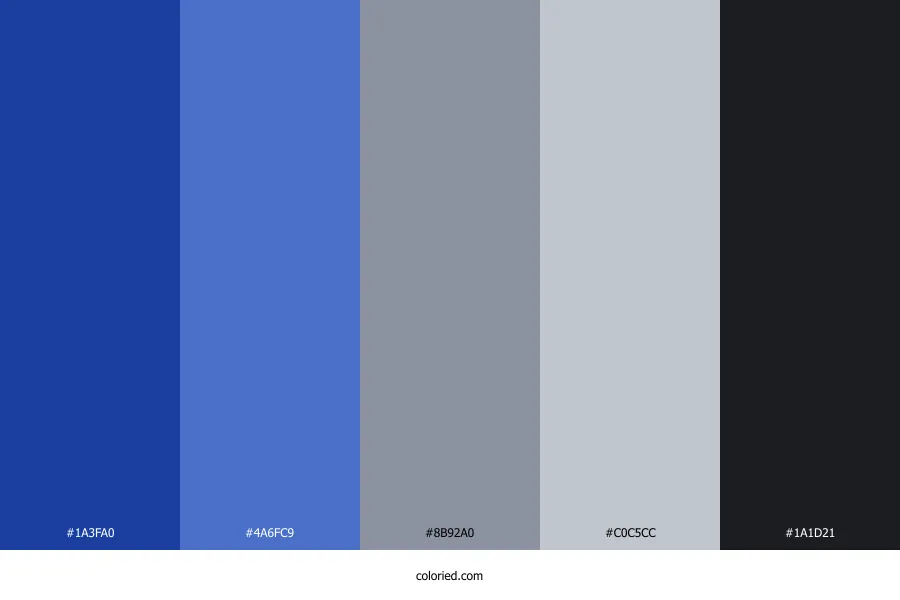 Blue Grey Black Color Palette