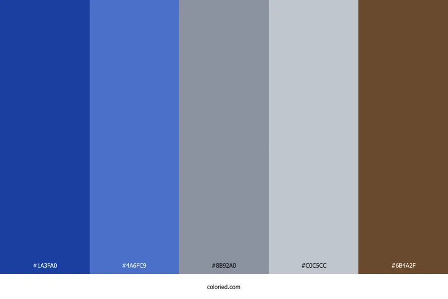 Blue Grey Brown Color Palette