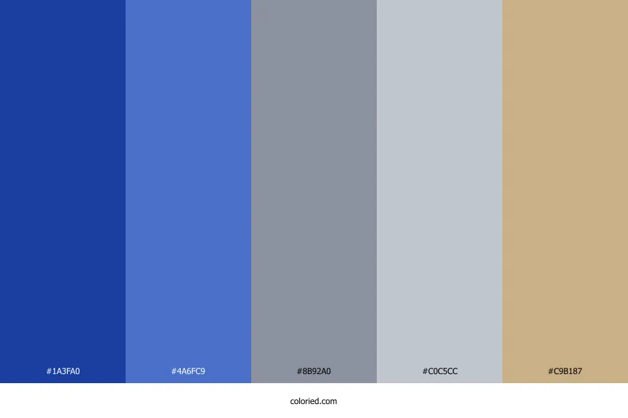Blue Grey Tan Color Palette