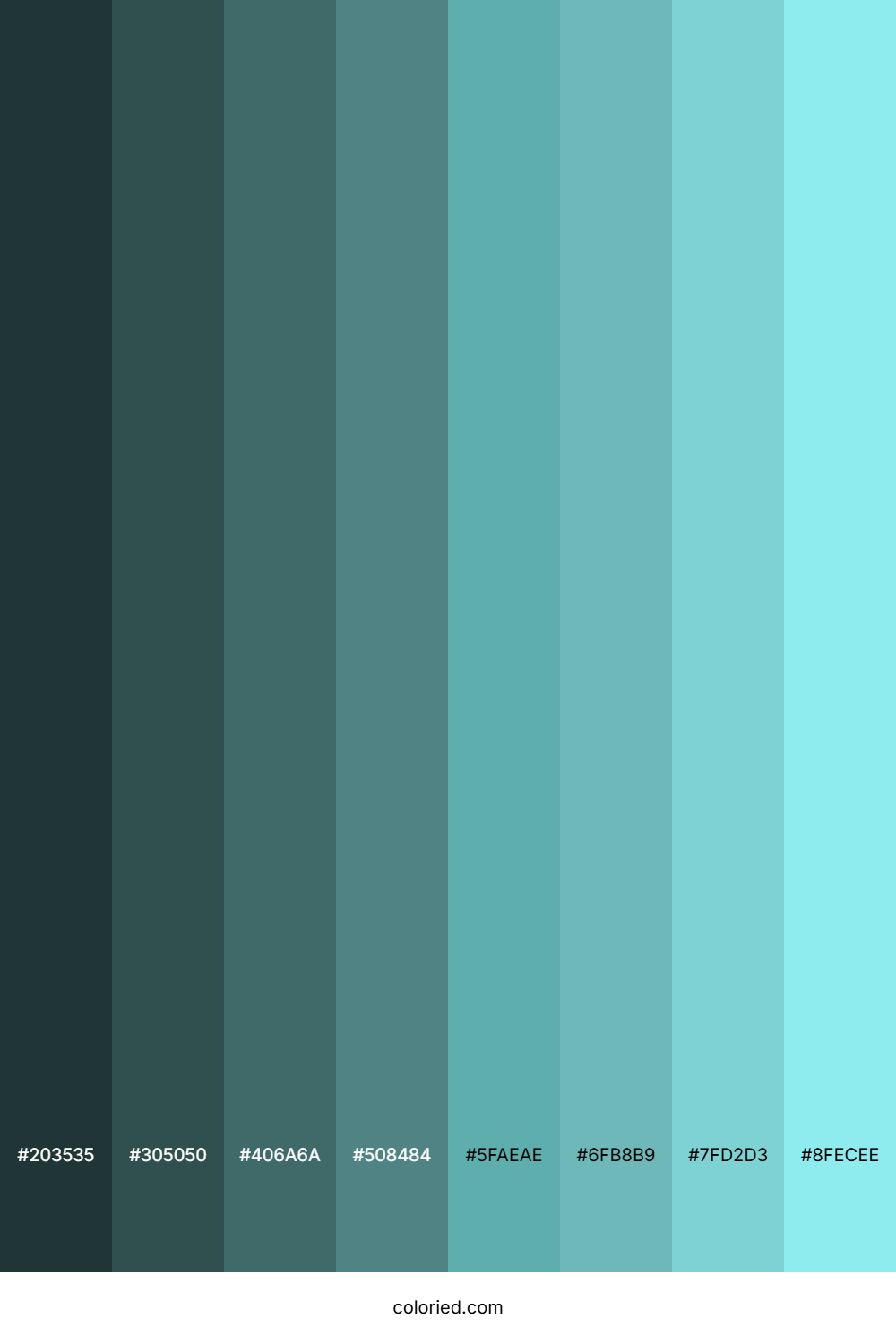 Blue Lagoon Color Shades