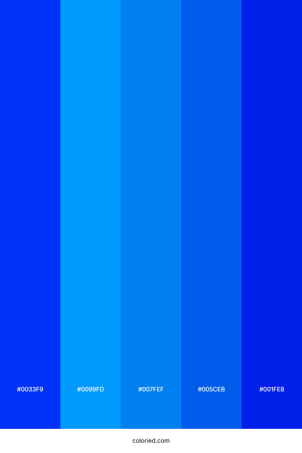Blue Metallic Gradient Color Palette