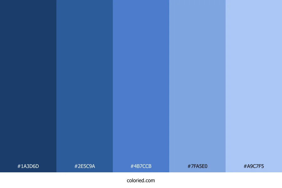 Blue Monochromatic Color Palette