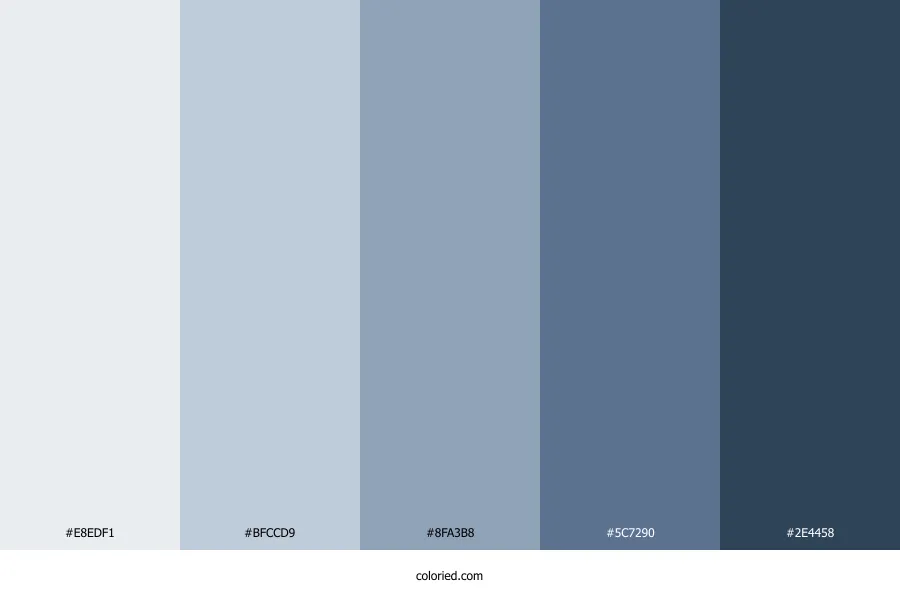 Blue Monochrome Color Palette