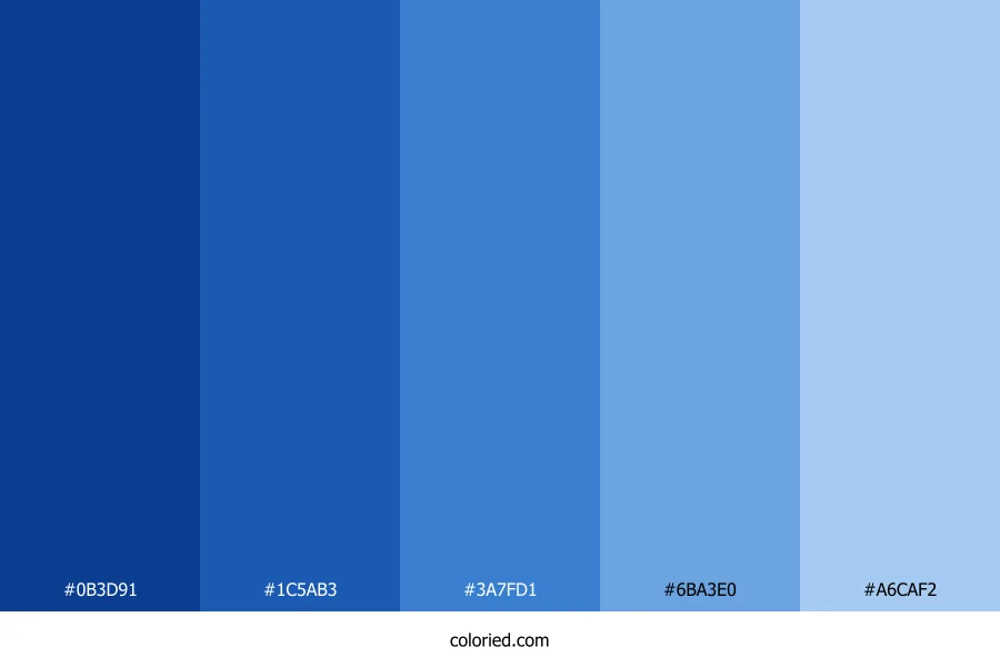 Blue Ombre Color Palette